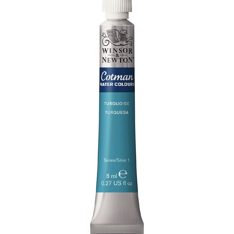 Winsor & Newton Cotman Watercolour Paint 8ml Turquoise, , hi-res