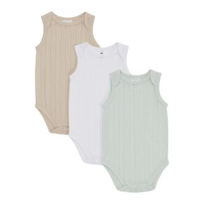Young Original Babys' Sleeveless Bodysuit 3 Pack