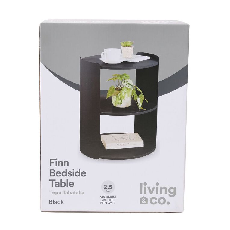 Living & Co Finn BedsideTable Black, , hi-res
