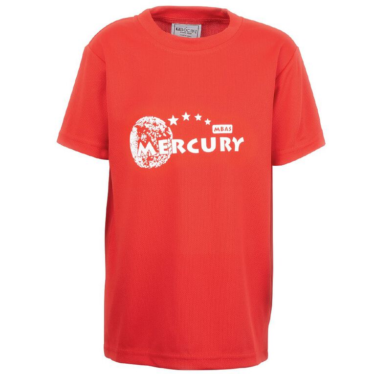 Schooltex Mercury Bay Area School House Tee with Screenprint, Red Mid, hi-res