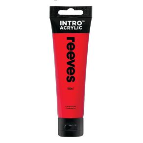 Reeves Intro Acrylic Paint Crimson 100ml