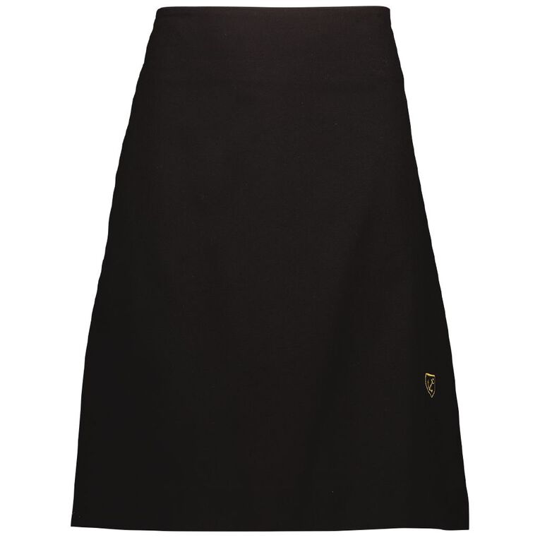 Schooltex Whangarei Girls' High Skirt with Embroidery, Black, hi-res