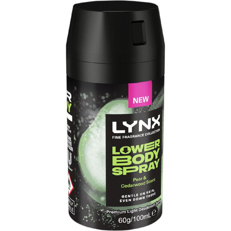 Lynx Lower Body Deo Pear Spray 8X6 100ml, , hi-res