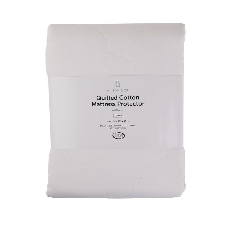 Maison d'Or Mattress Protector Cotton White Queen, , hi-res