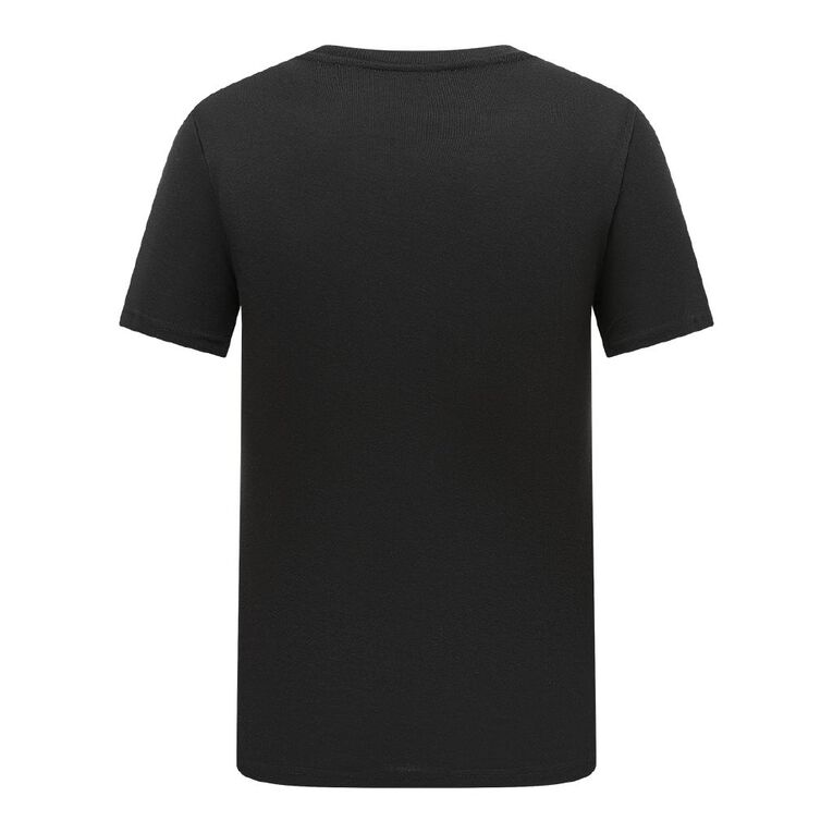 H&H Men's Short Sleeve Thermal Top, Black, hi-res