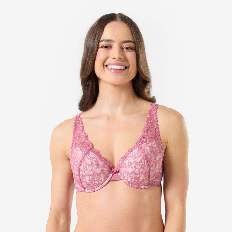 H&H Women's Florence Contour Bra, Pink Mid, hi-res