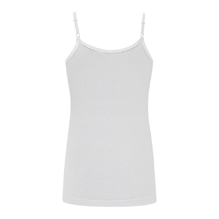 H&H Women's Essential Stretch Shelf Bra Cami, White, hi-res