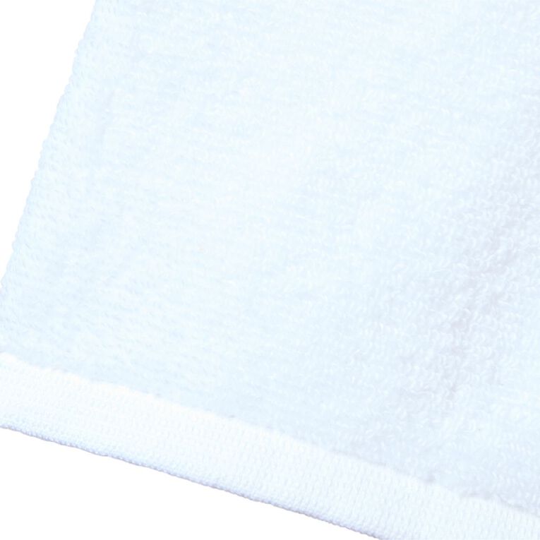 Living & Co Plush Plain Face Towel White, , hi-res