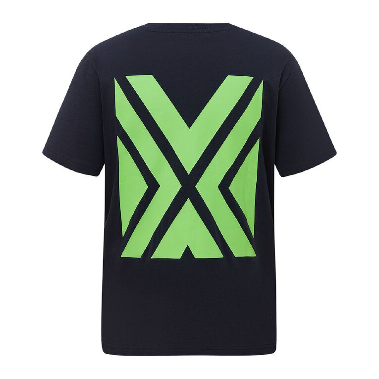 Rivet Fluoro Printed Tee, Navy, hi-res