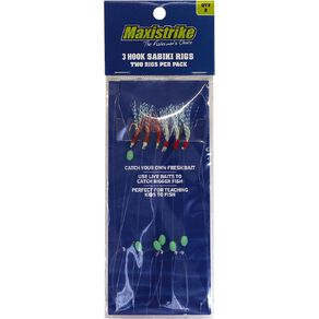 Maxistrike Sabiki Rig 3 Hook 2 Pack