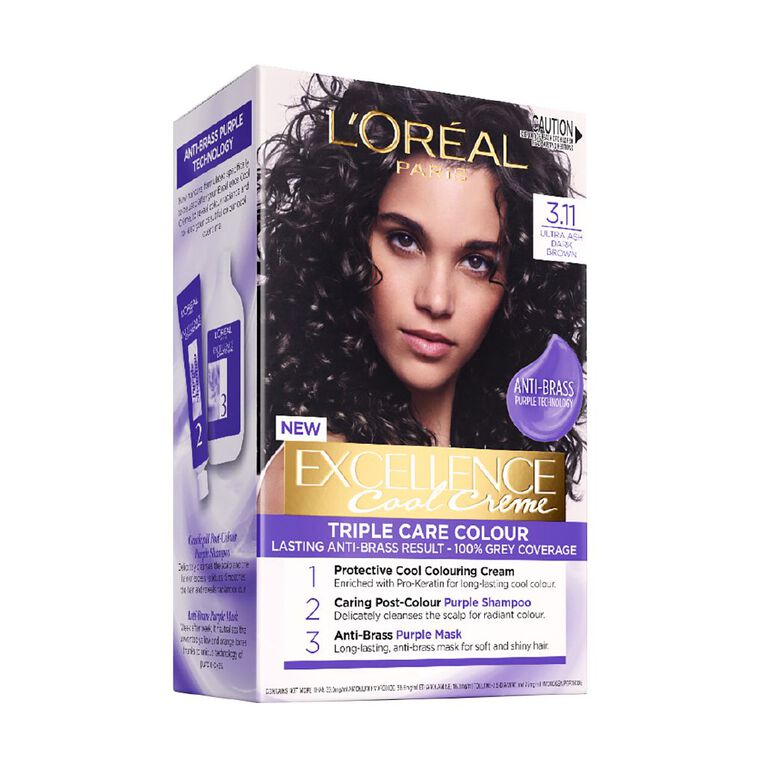 L'Oreal Paris Excellence Cools 3.11 Hair Colour, , hi-res