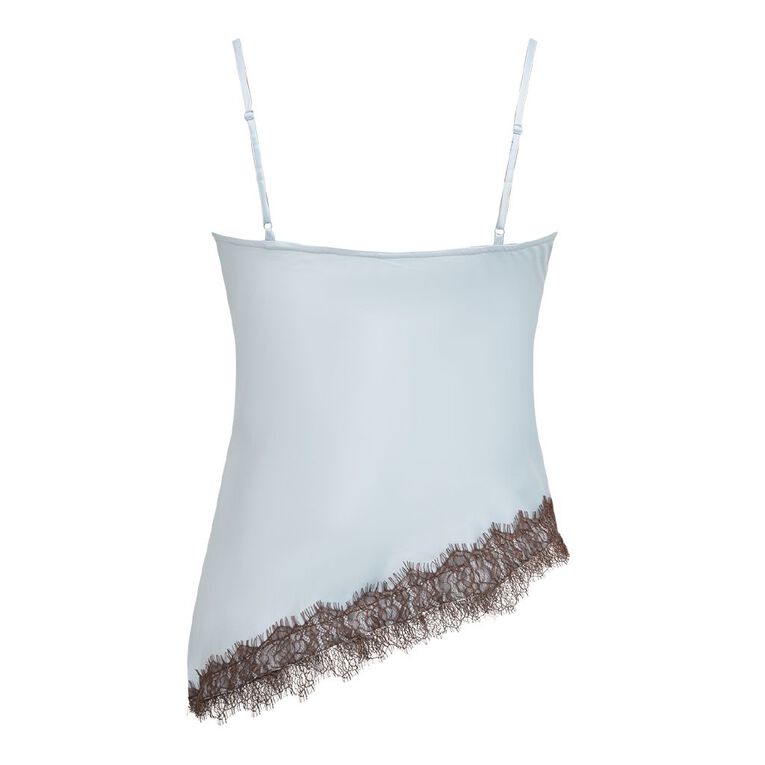BRDRLESS Amelia Lace Trim Cami, Blue Light, hi-res
