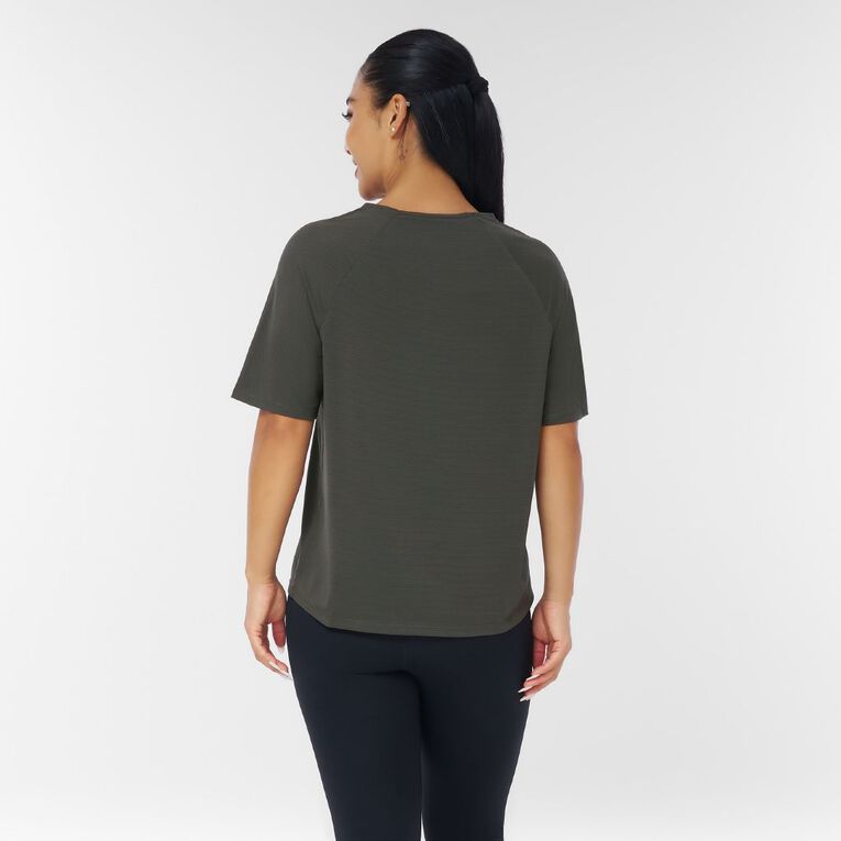 Active Intent Women's Boxy Mesh Tee, Grey Dark, hi-res