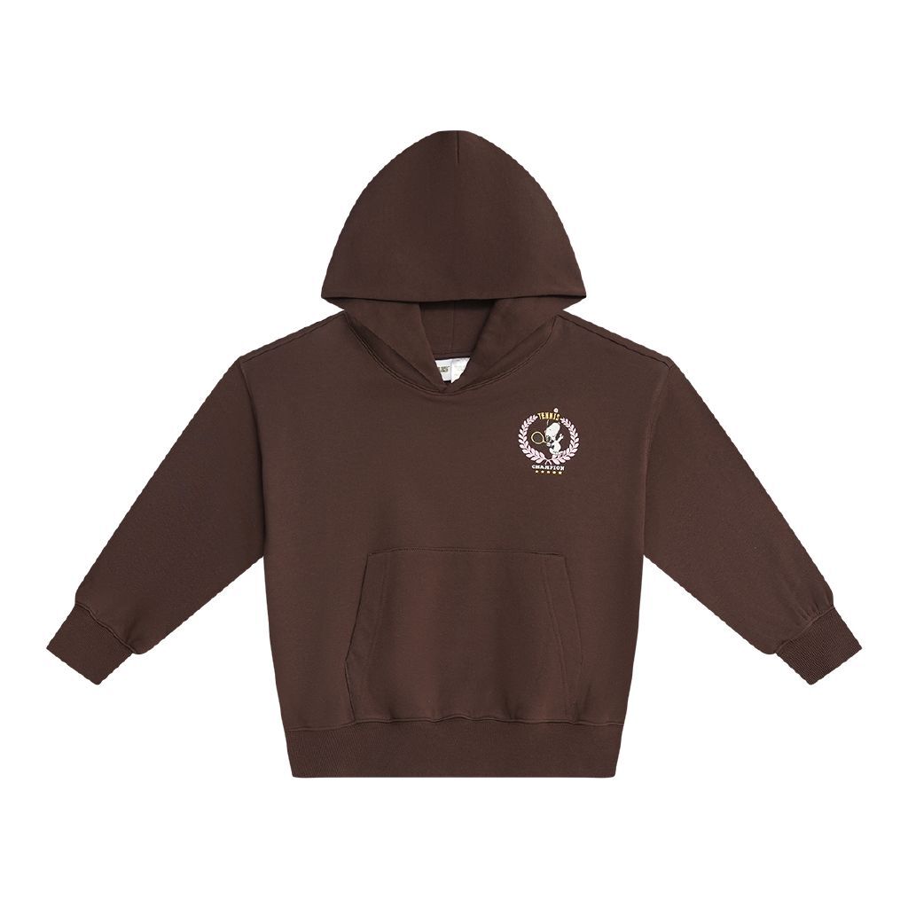 Peanuts Snoopy Pullover Hoodie Brown Dark | The Warehouse