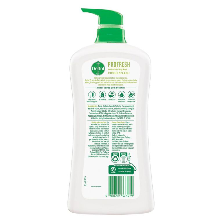 Dettol Profresh Shower Gel Body Wash Lemon and Lime, , hi-res