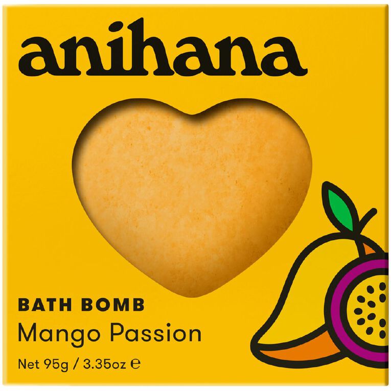 Anihana Heart Bath Bomb Mango Passion, , hi-res