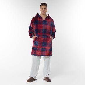H&H Men's Oversized Coral Fleece Hoodie