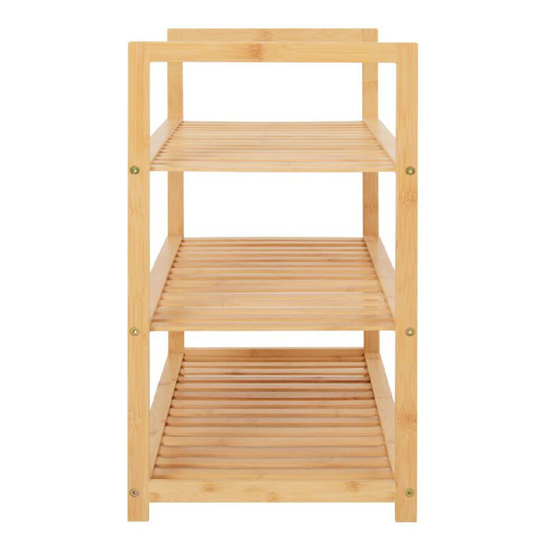 Living Co Bamboo Stacking Shoe Rack Tier The Warehouse