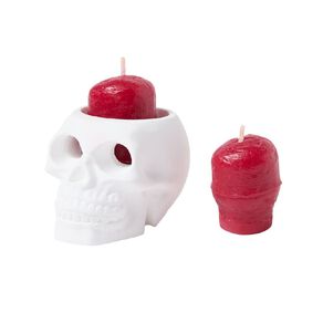 Scarehouse Skull Candle Crying Eyes Decoration