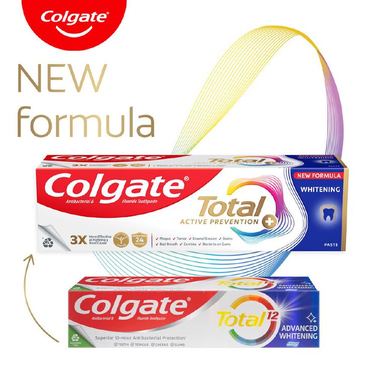 Colgate Total Advanced Whitening Antibacterial Toothpaste 115g, , hi-res
