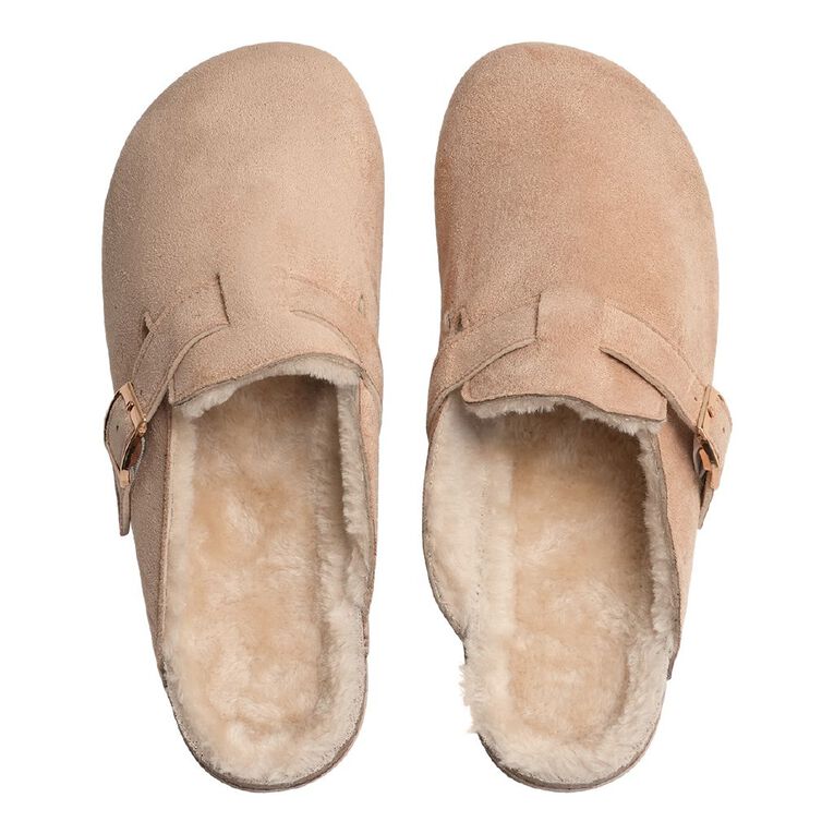H&H Women's Clog Slippers, Brown Light, hi-res