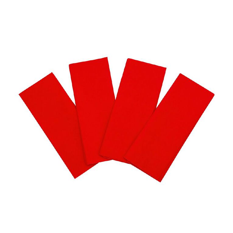 Party Inc Crepe Paper 180 x 50cm Red 4 Pack, , hi-res