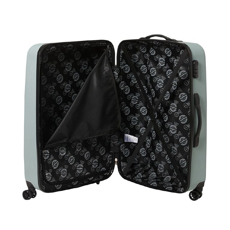 Living & Co 70cm Hard Textured Checked Suitcase Ice Green, , hi-res