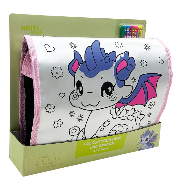 Uniti Craft Kids Color Your Own Bag Dragon, , hi-res