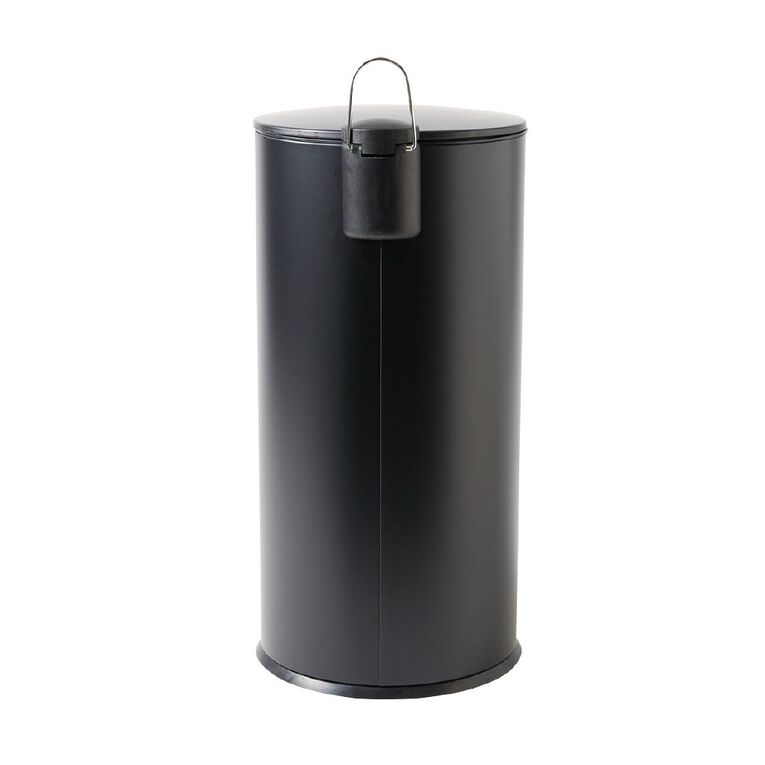 Living & Co Round Pedal Bin Black 30L, , hi-res