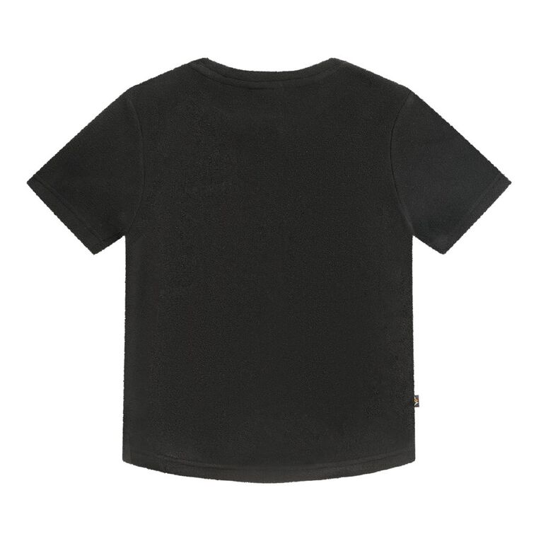 Back Country Kids' Short Sleeve Fleece Tee, Black, hi-res