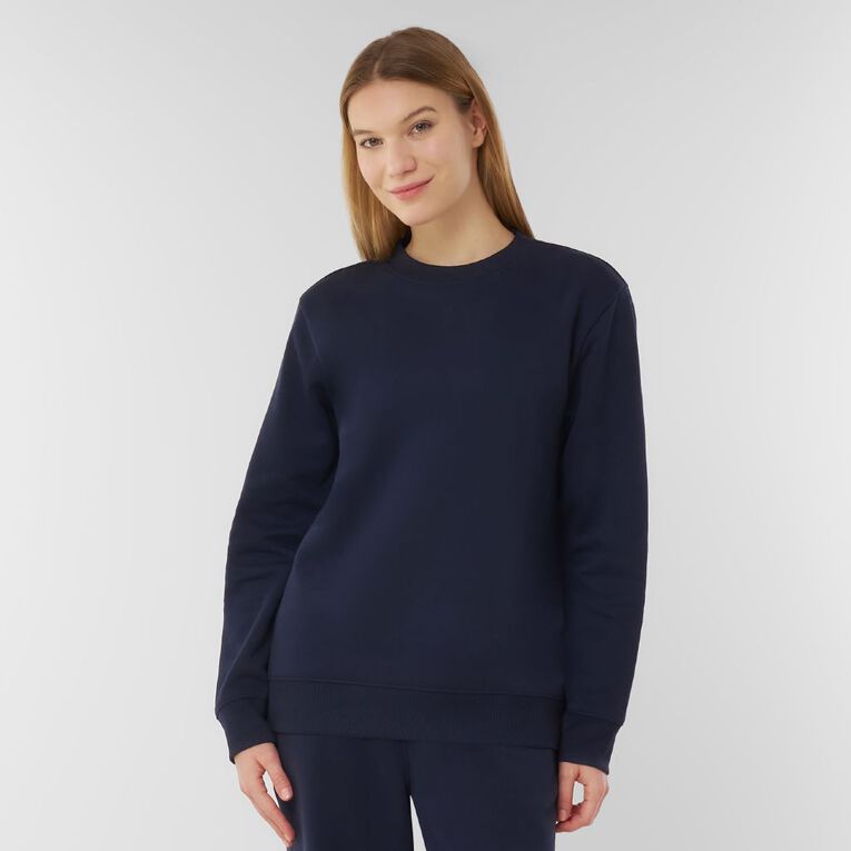 H&H Women's Classic Crew Sweatshirt, Navy, hi-res