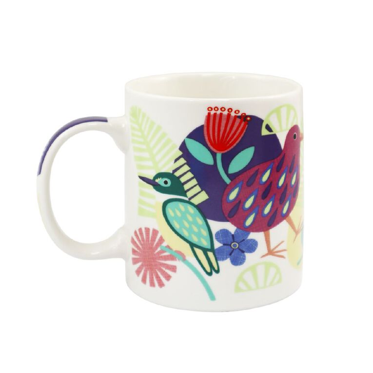 NZ Floral Kiwi Boxed Coffee Mug 340ml, , hi-res