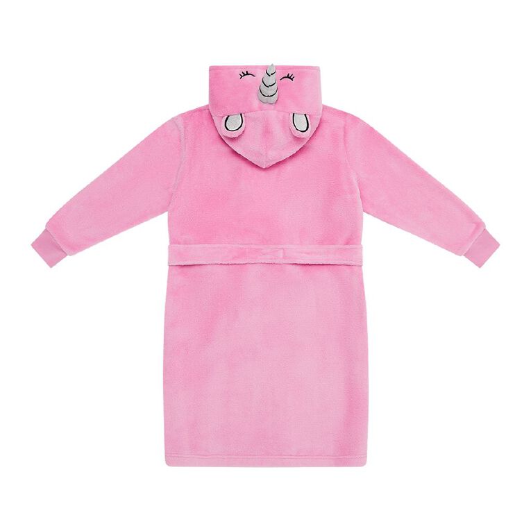 H&H Girls' Coral Fleece Robe, Pink Mid, hi-res