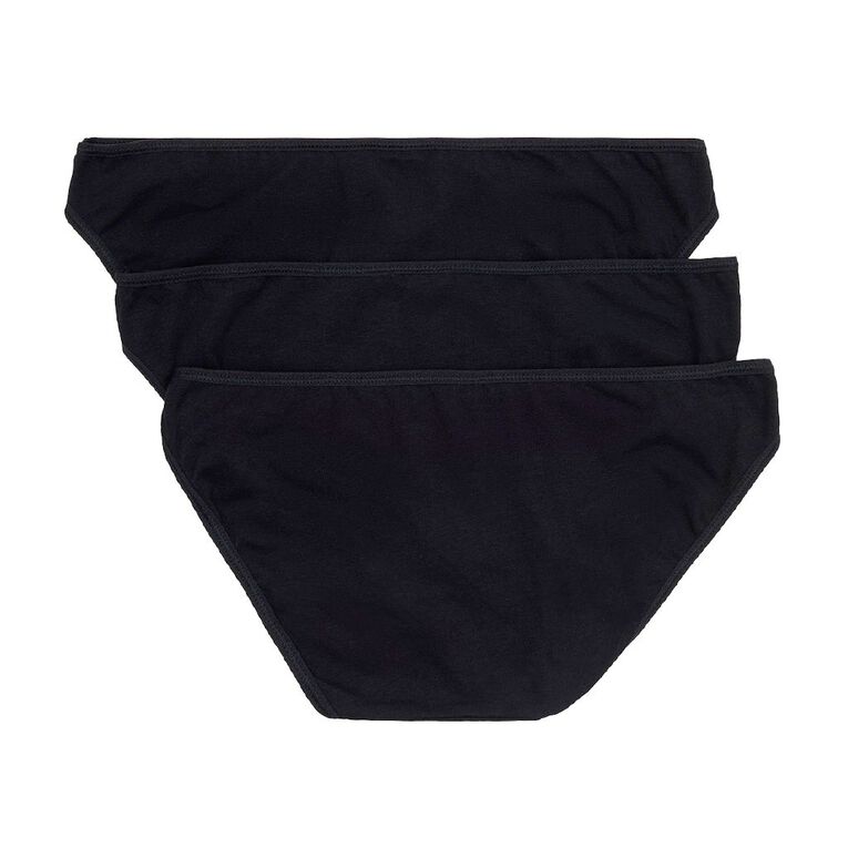 Rio Women's Bikini Briefs 3 Pack, Black, hi-res