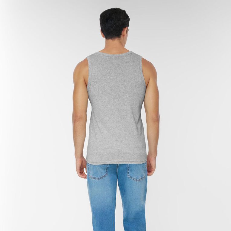 H&H Men's Plain Singlet, Grey Light, hi-res