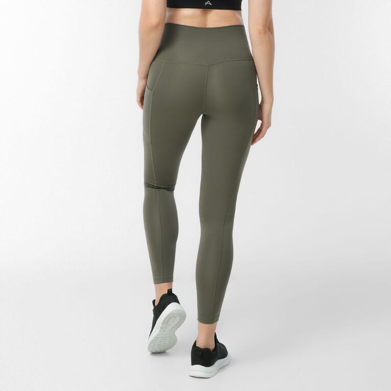 Active Intent Women's Soft Side Pocket Leggings, Green Mid, hi-res