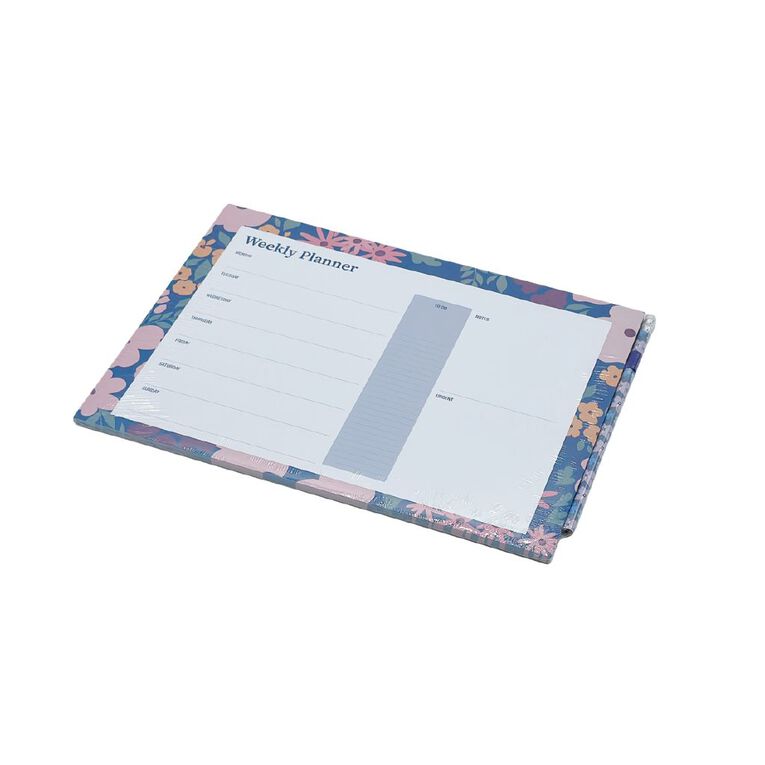 Uniti Floral A4 Weekly Planner Purple Mid, , hi-res