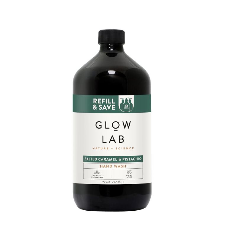 Glow Lab Handwash Salted Caramel And Pistachio Refill 900ml, , hi-res
