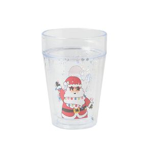 Wonderland Glitter Tumbler Santa Kiwi Bird Tree Assorted