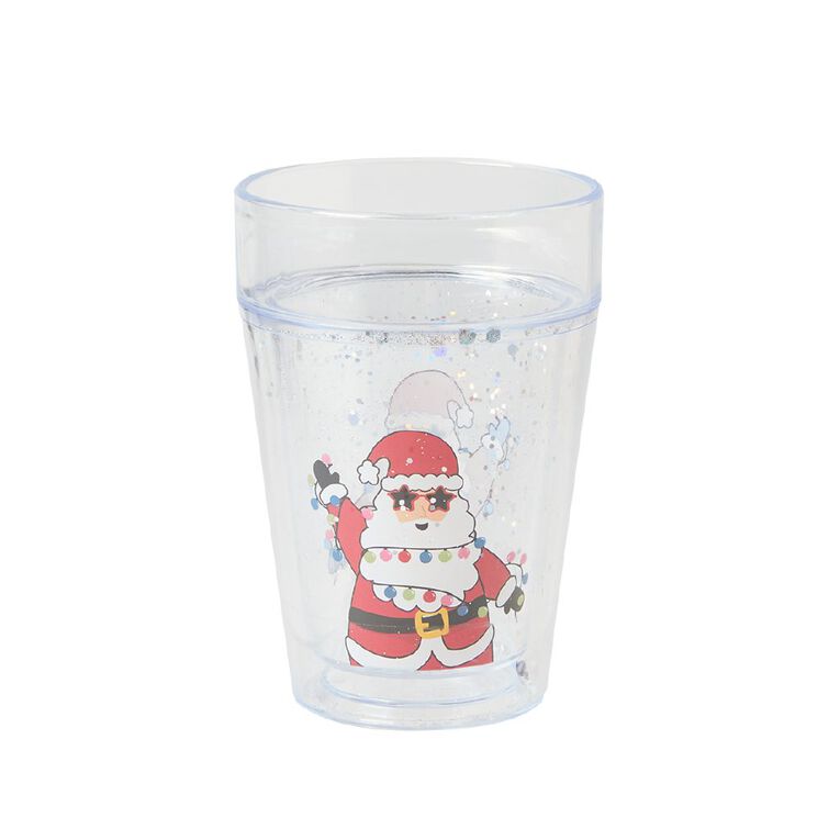 Wonderland Glitter Tumbler Santa Kiwi Bird Tree Assorted, , hi-res