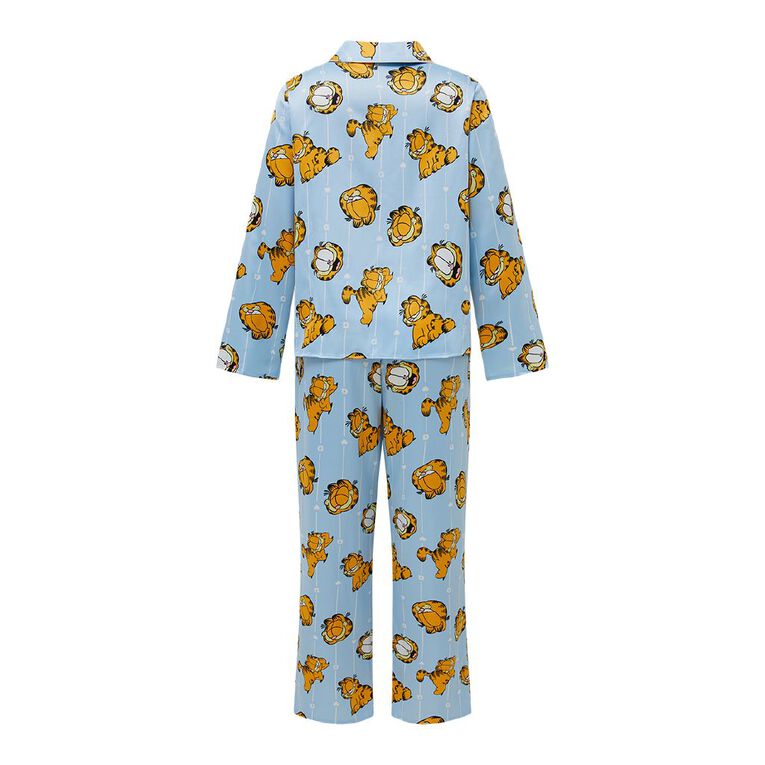 Garfield Women's Satin Pyjama Set, Blue Light, hi-res