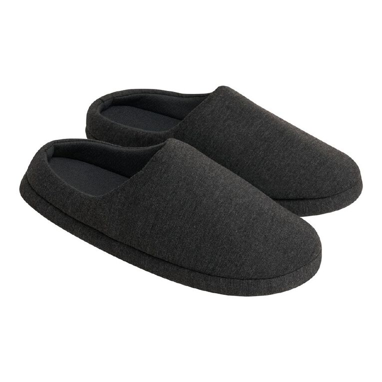 H&H Men's Essential Scuff Slippers, Grey Dark, hi-res
