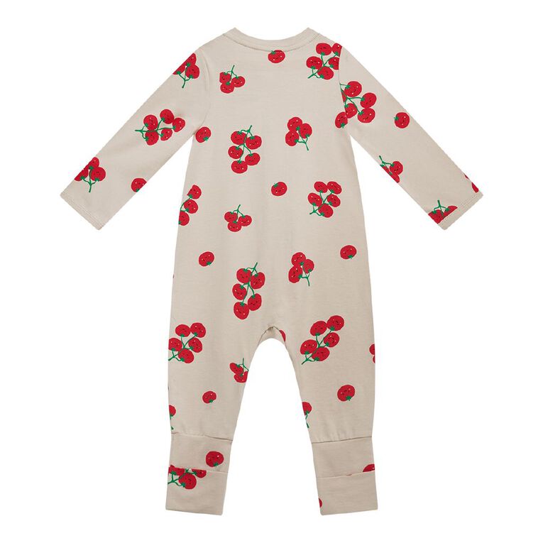 Young Original Babies' Zip-Thru Footless All-in-One, Brown Light, hi-res