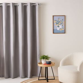 Living & Co Studio Eyelet Curtains Charcoal 150-230cm Wide/205cm Drop