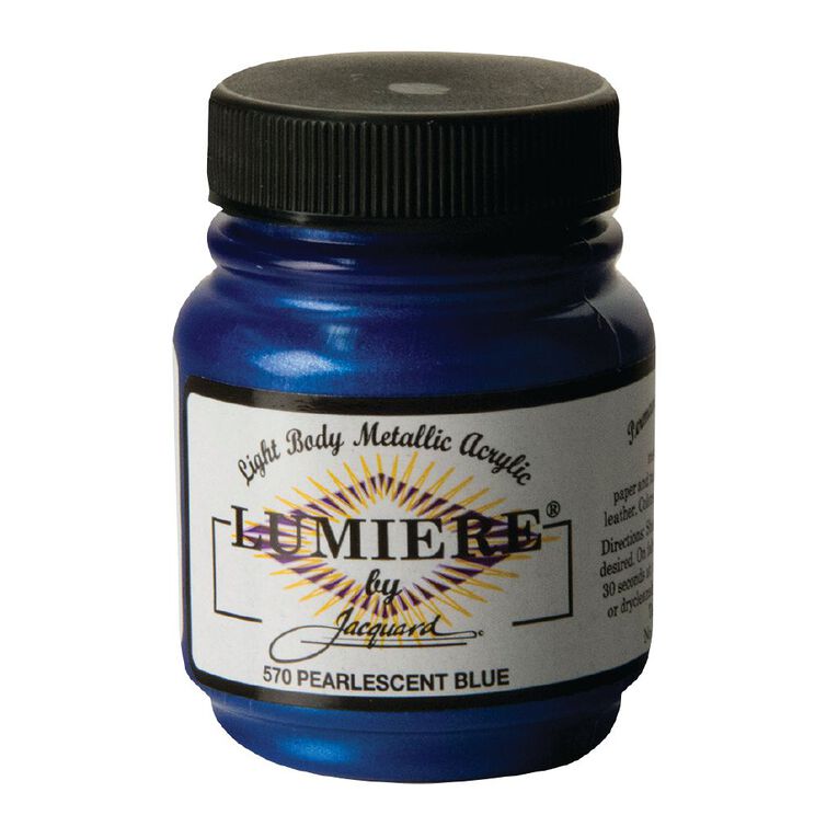 Jacquard Lumiere Acrylic Paint Pearlescent Blue 66.54ml, , hi-res