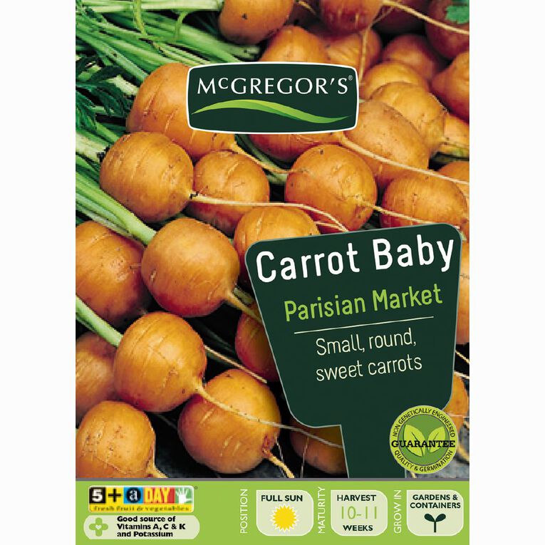 McGregor's Baby Parisian Market Carrot Vegetable Seeds, , hi-res
