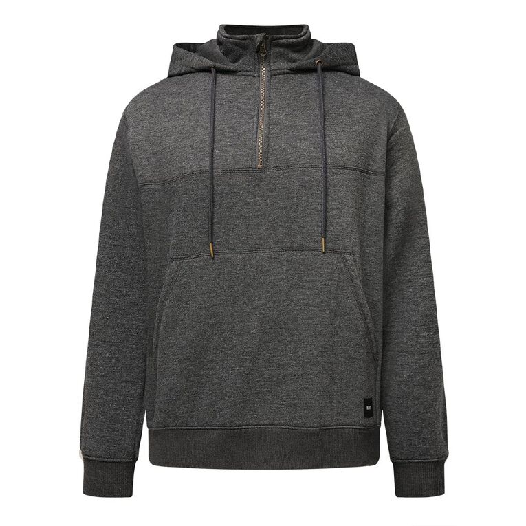 Rivet Adults' Rain Repellent Hoodie, Charcoal/Marle, hi-res
