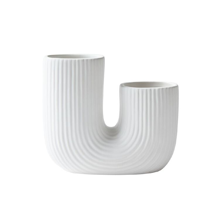 Living & Co Ceramic U Shaped Vase, , hi-res