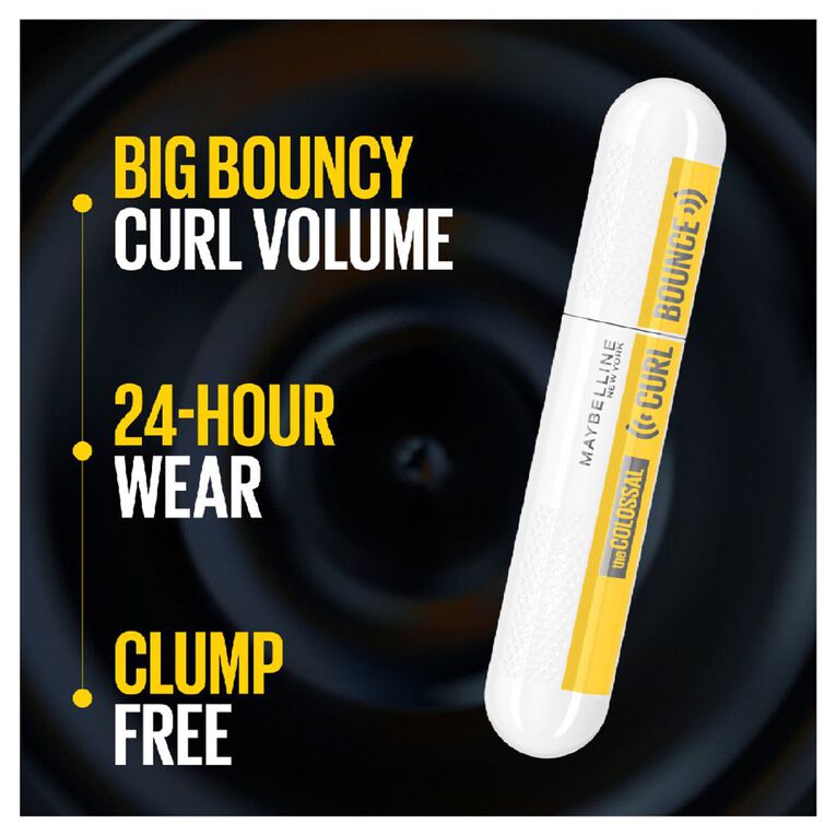 Maybelline Colossal Curl Bounce Waterproof Mascara Very Black, , hi-res