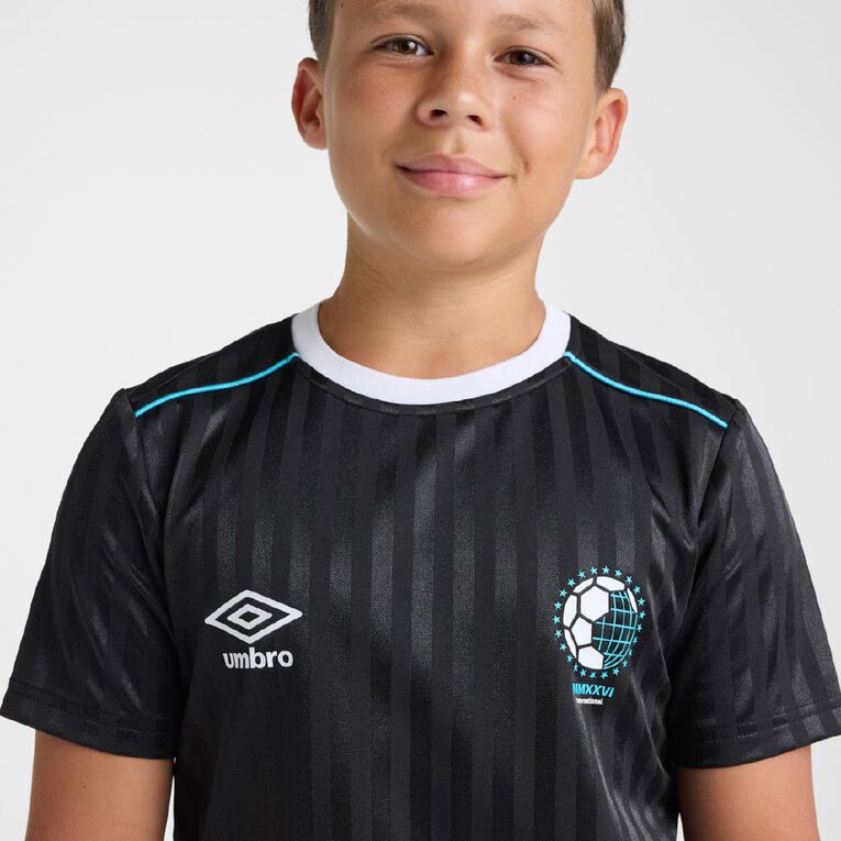 Umbro Unisex Youth Football Jersey, Black, hi-res